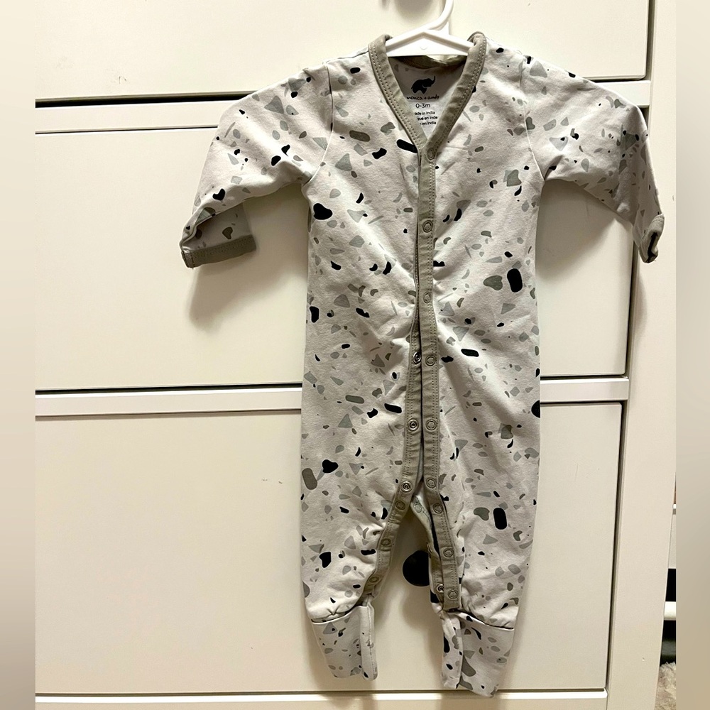 Monica + Andy Grey onesie PJ